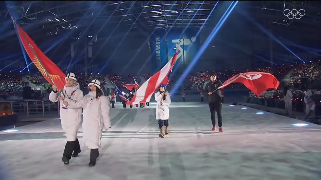 capture de la parade des nations au moment du passage de la Tunisie