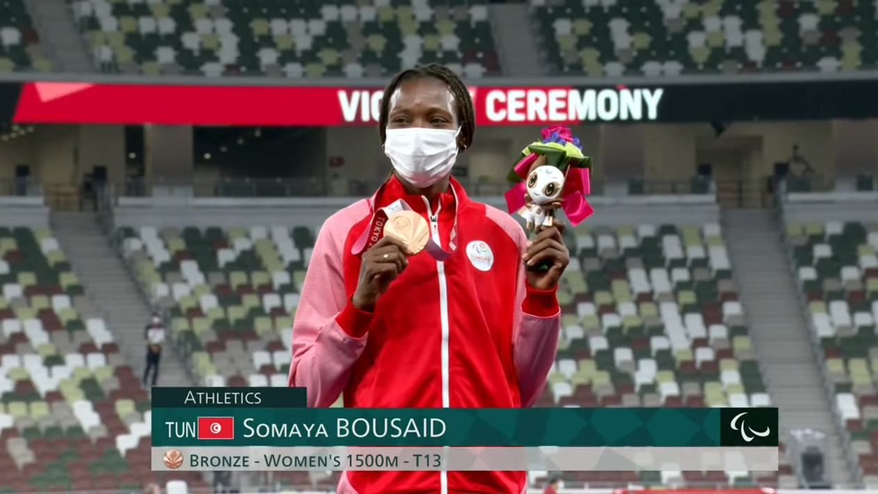 Somaya Bousaid, Médaillée de Bronze du 1500m T13